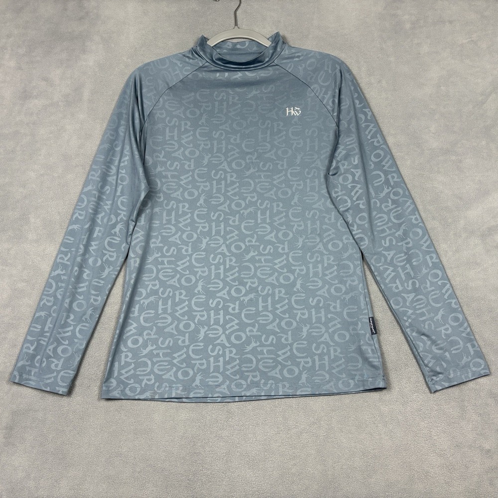 Horseware Ireland Size XL Keela Base Layer Top Blue Mock Neck Equestrian Stretch - Picture 2 of 9